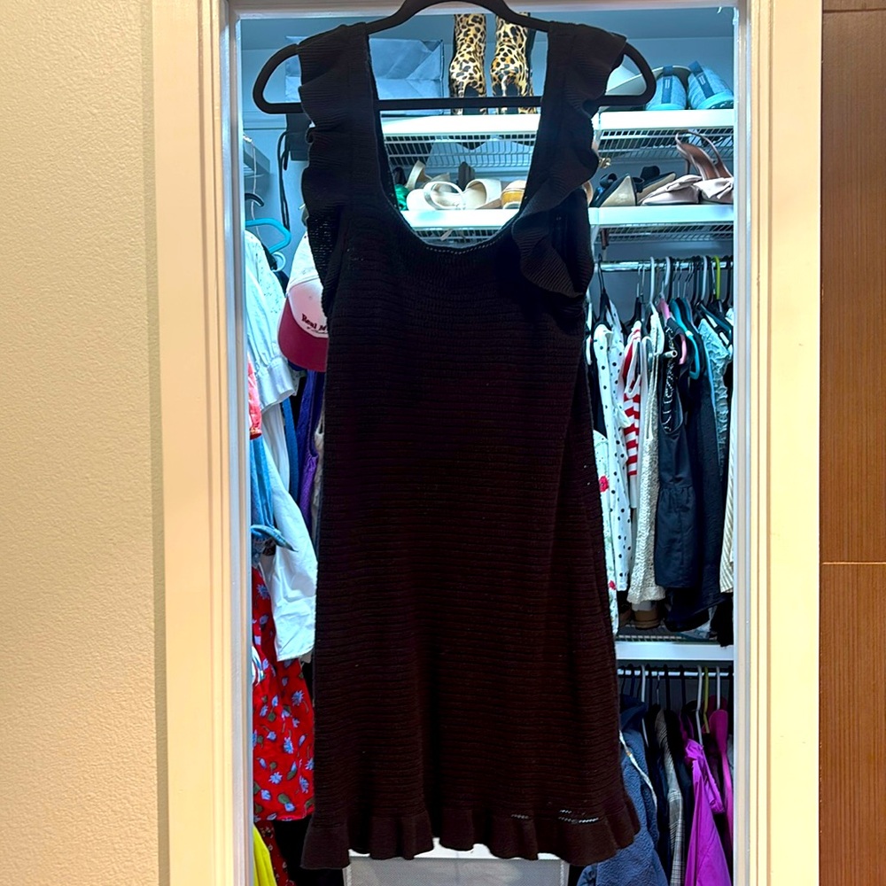 Anthropologie black knit dress